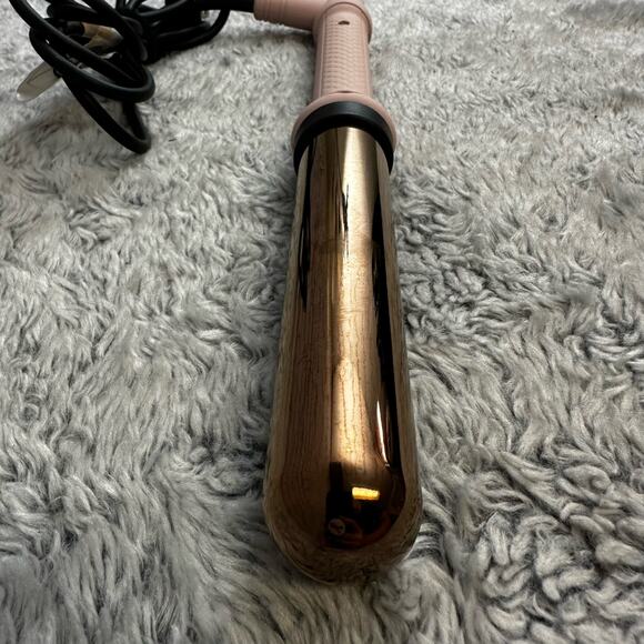 L'ange Hair Curling Wand #HT015B Blush Pink Rose Gold Corded Hot Hair Tool - Picture 5 of 7
